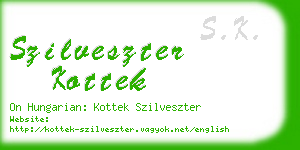 szilveszter kottek business card